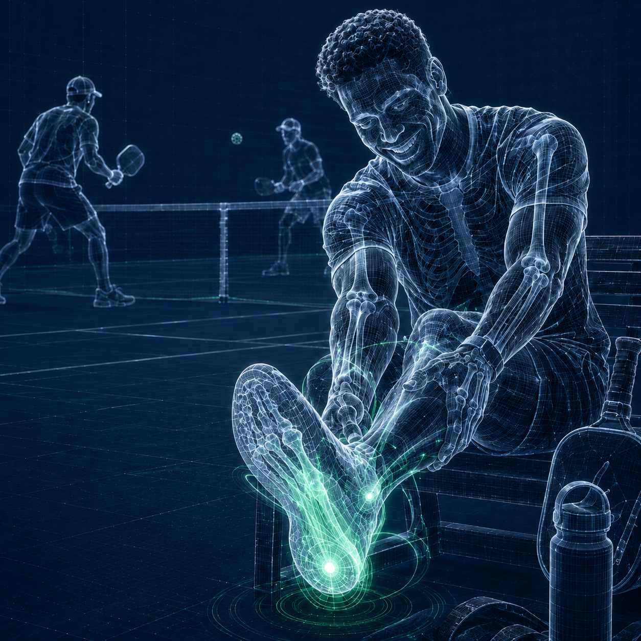 Pickleball player recovering from plantar fasciitis