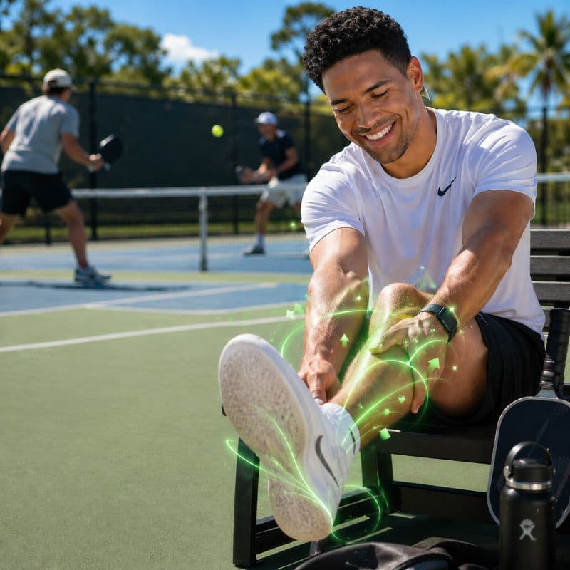 Pickleball player recovering from plantar fasciitis