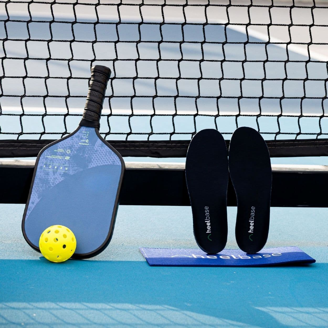 HeelBase Apex pickleball insole on-court detail
