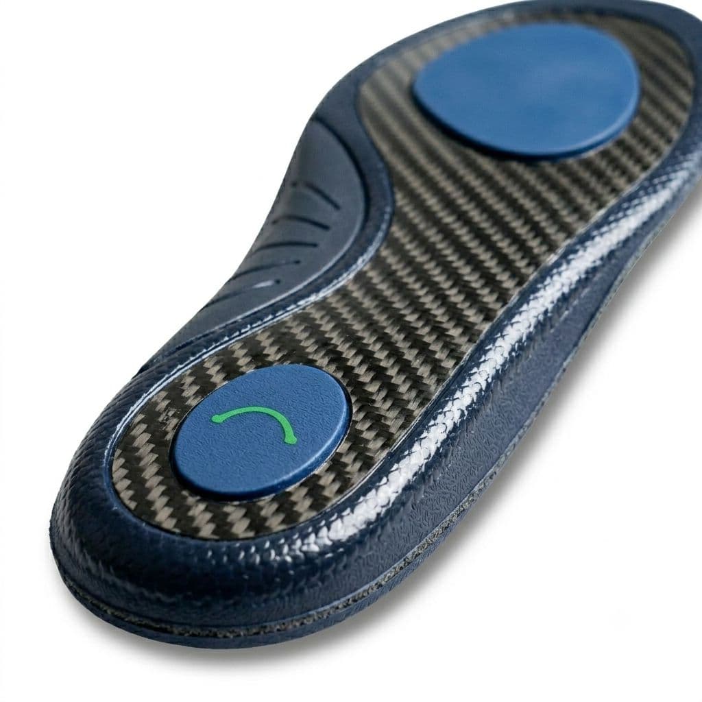 HeelBase Apex insole bottom angled closeup