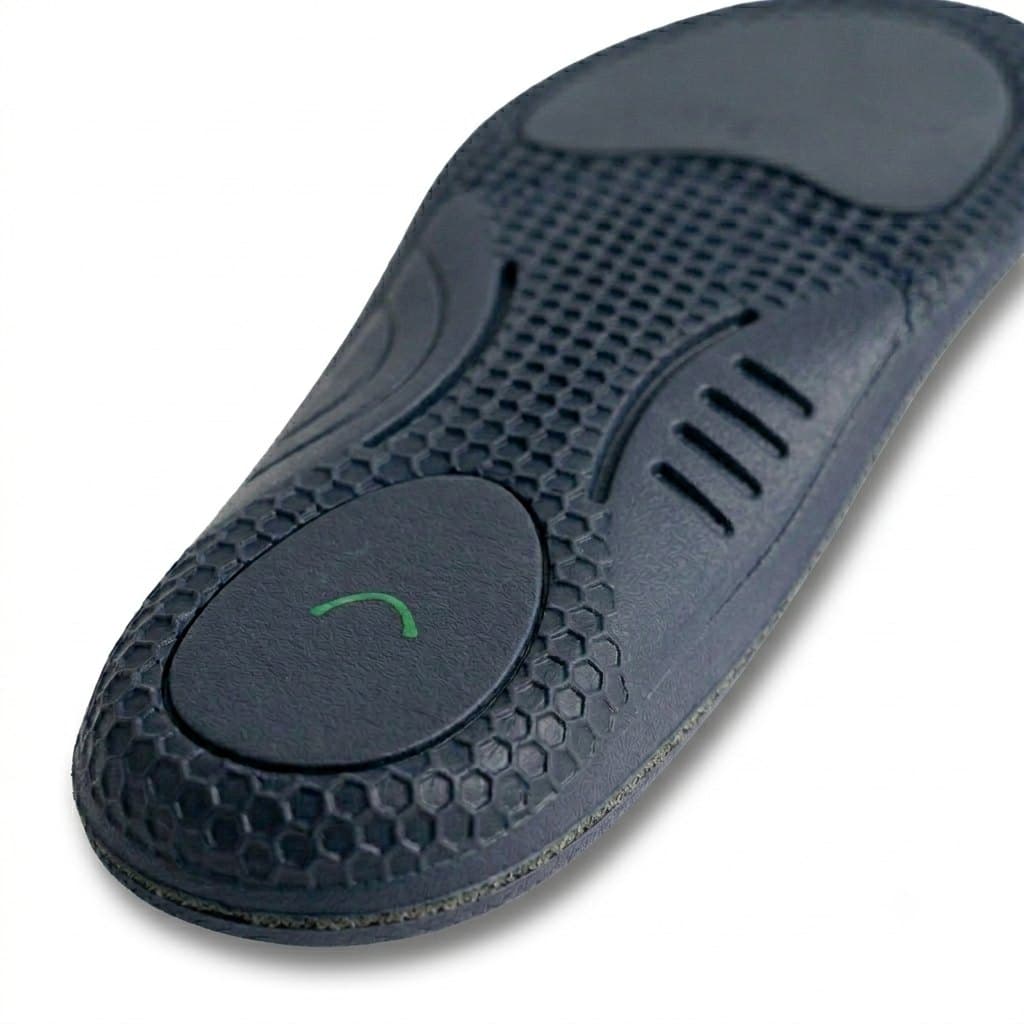 HeelBase Drive insole bottom angled closeup