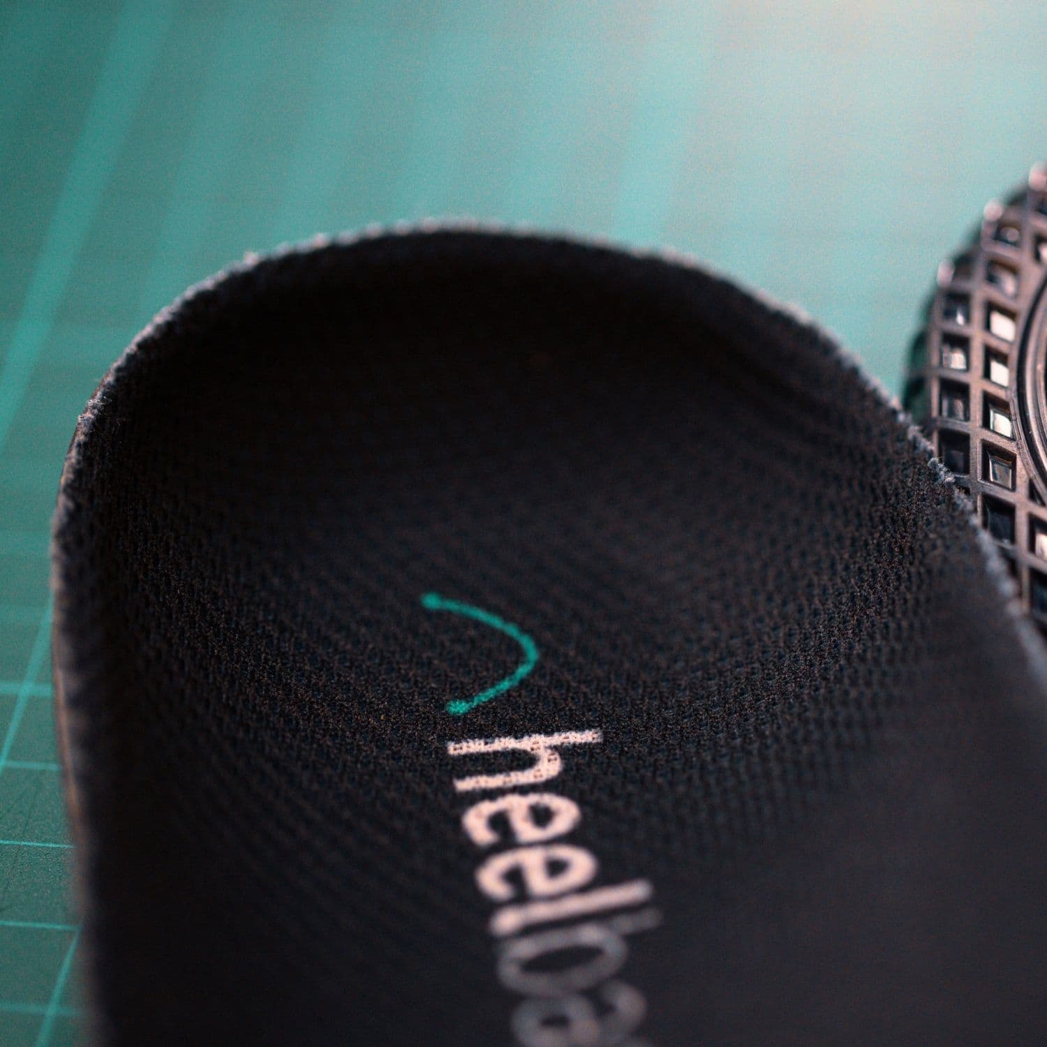 Close-up of the 15mm heel cup on a HeelBase Stance insole