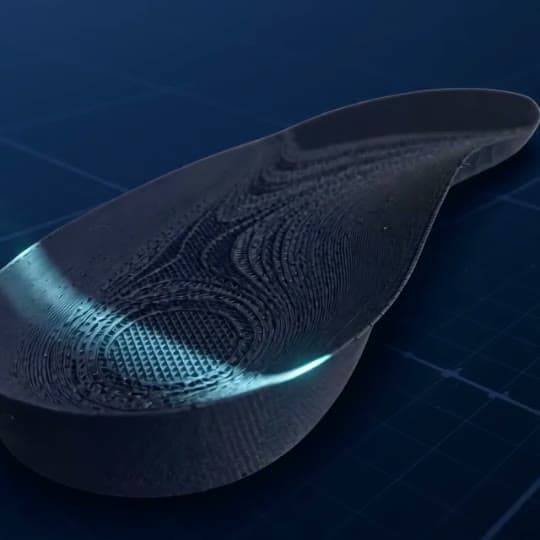Closeup of the HeelBase Drive insole showing heel cup depth