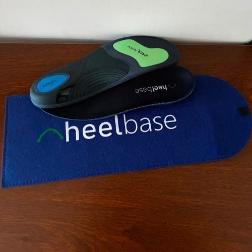Customer photo showing Apex insoles top and bottom