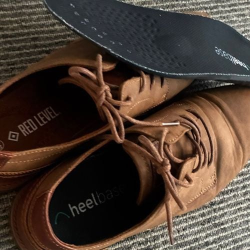 Customer photo showing Stance insoles in shoes